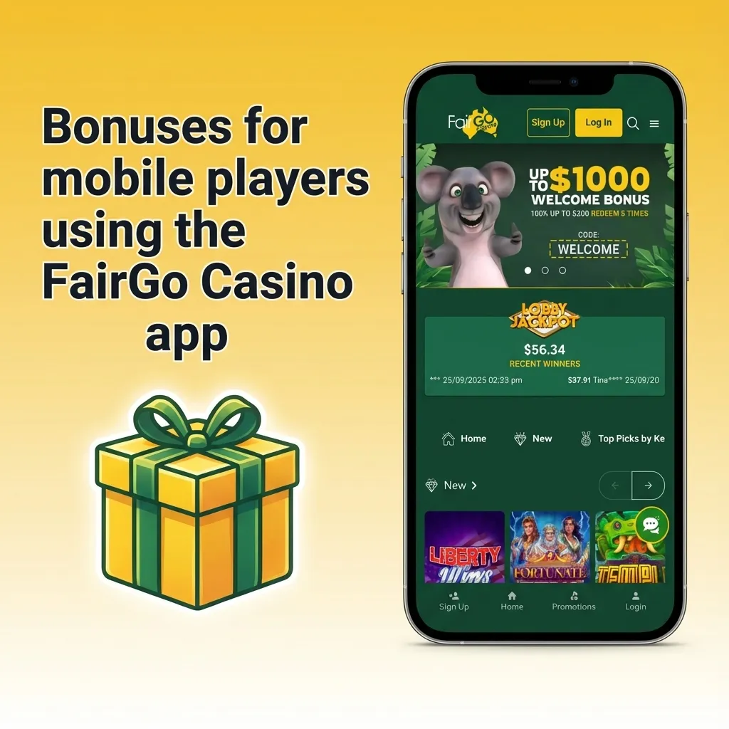 Bonuses for mobile players using the FairGo Casino app