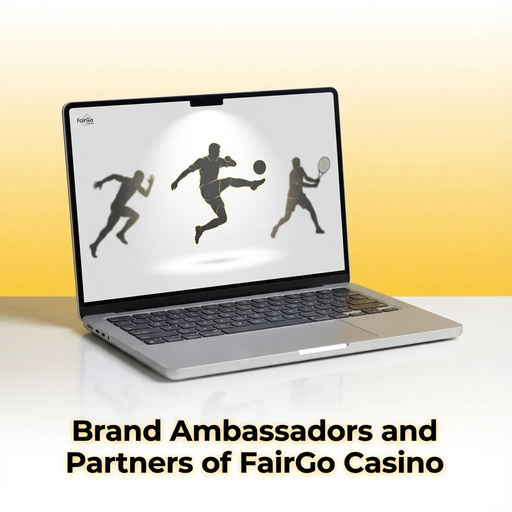 Text notice stating FairGo Casino currently has no brand ambassadors or sponsorship partners, with future deals to be announced