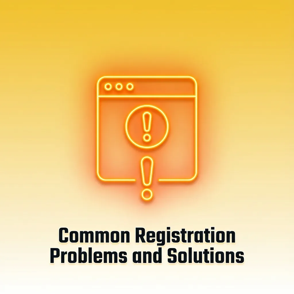Infographic listing common FairGo Casino registration problems with brief step-by-step solutions in a two-column table.