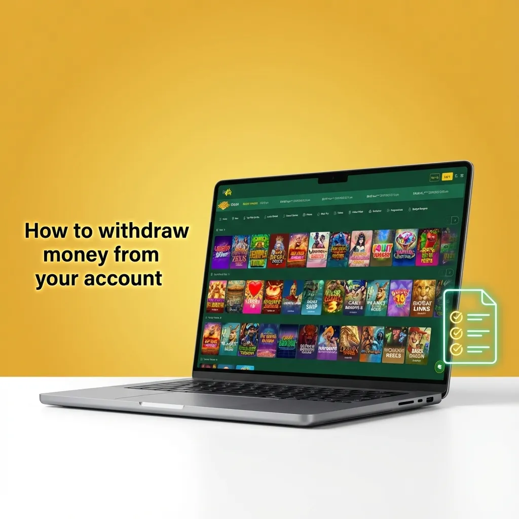 Illustrated step-by-step guide showing how to withdraw funds from an online betting account to a bank or e-wallet