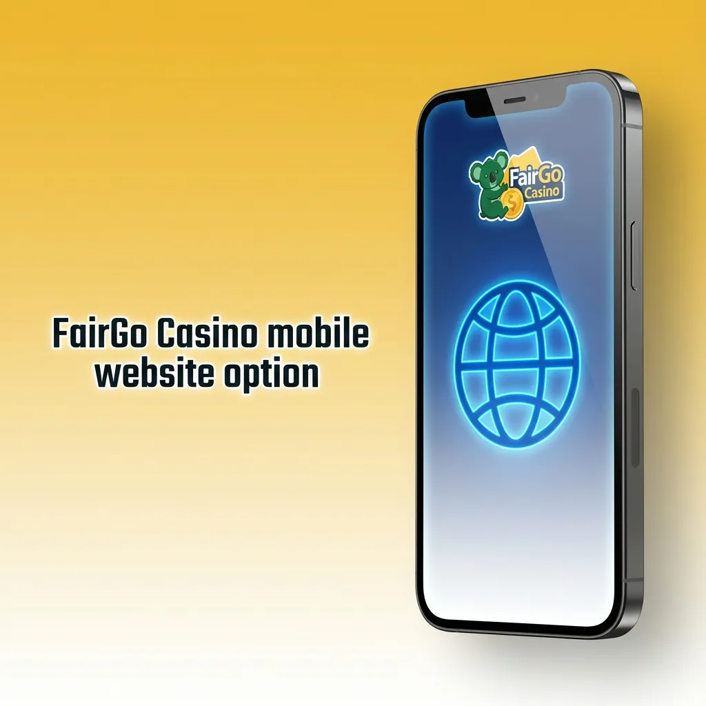 Smartphone showing FairGo Casino mobile website with pokies, table games, bonuses and betting options for Australian players