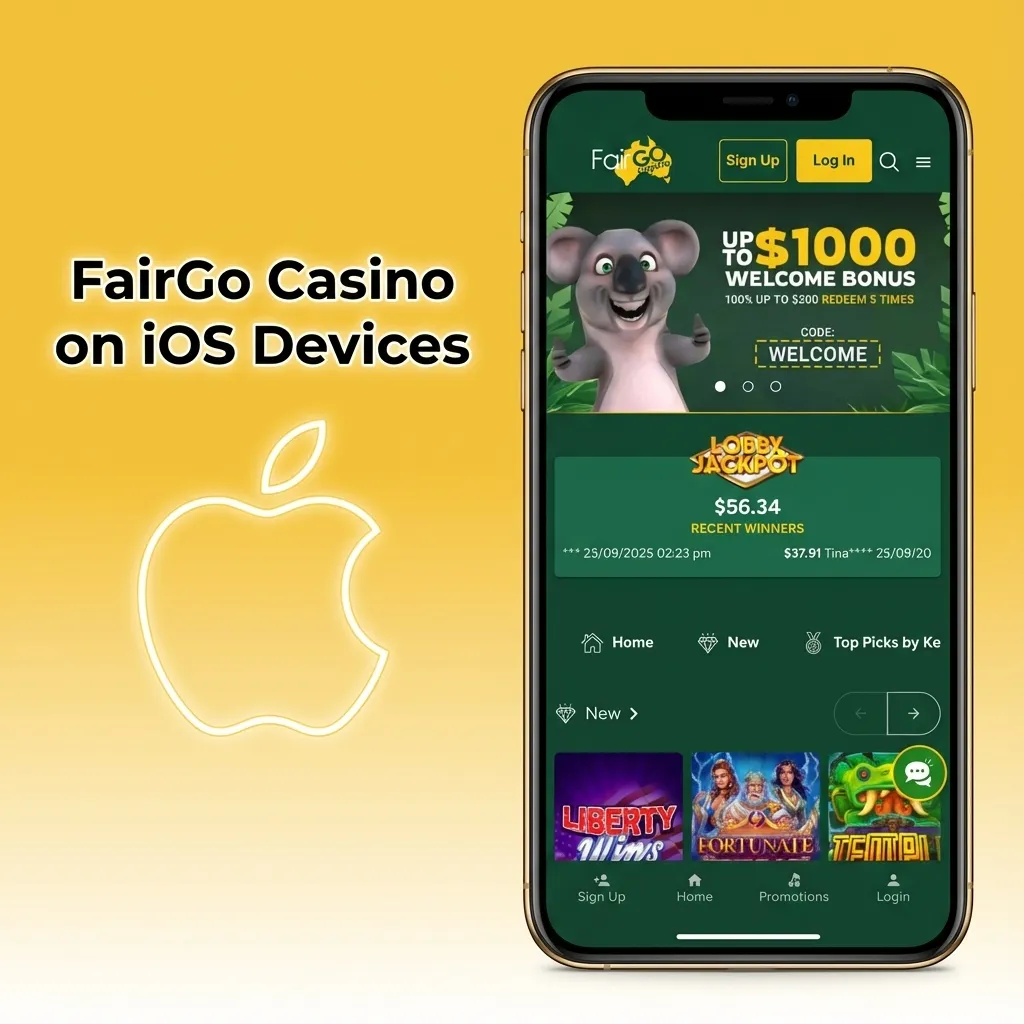 iPhone showing FairGo Casino website in Safari with “Add to Home Screen” steps highlighted for app-like access