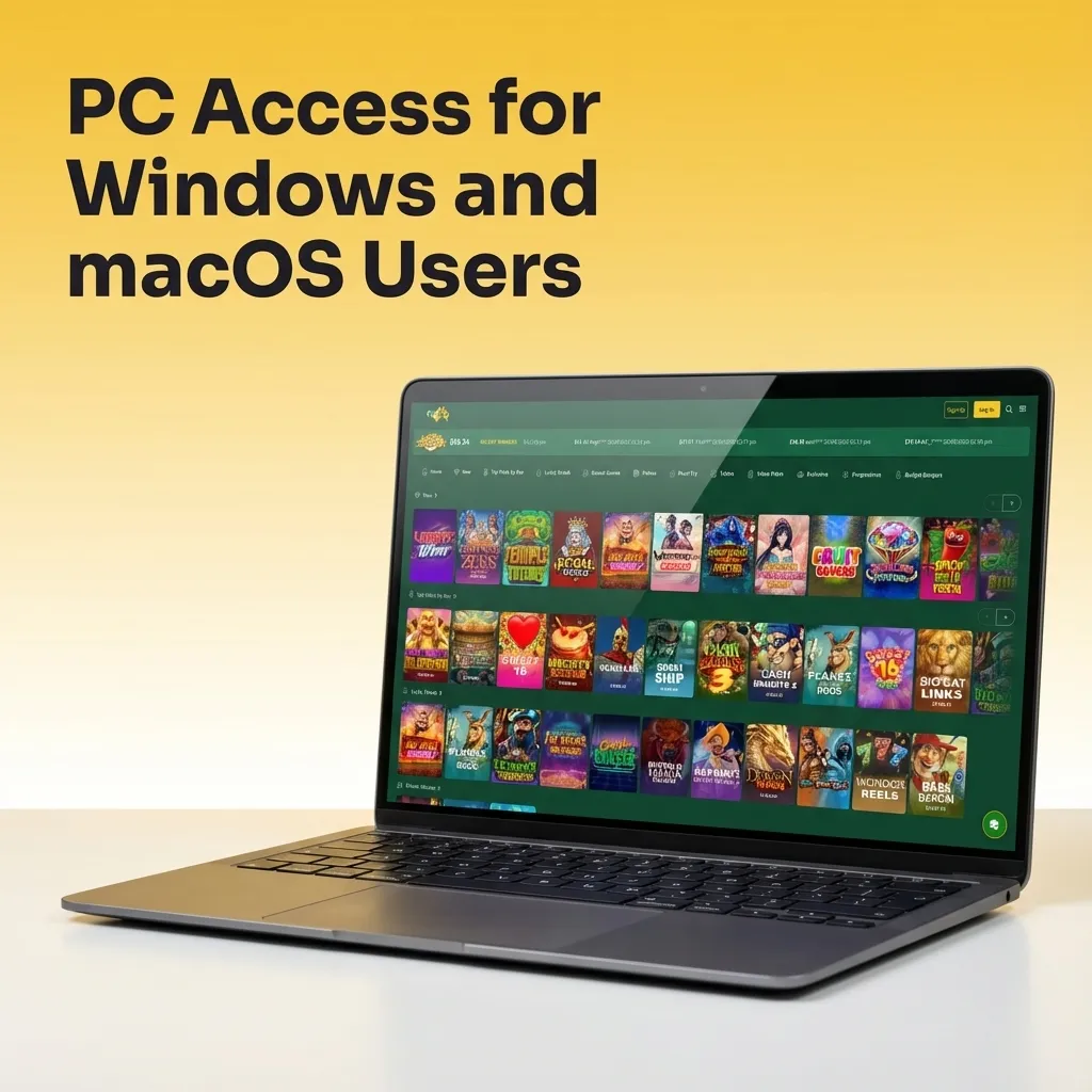Laptop screen showing FairGo Casino website open in a browser on Windows and macOS desktops