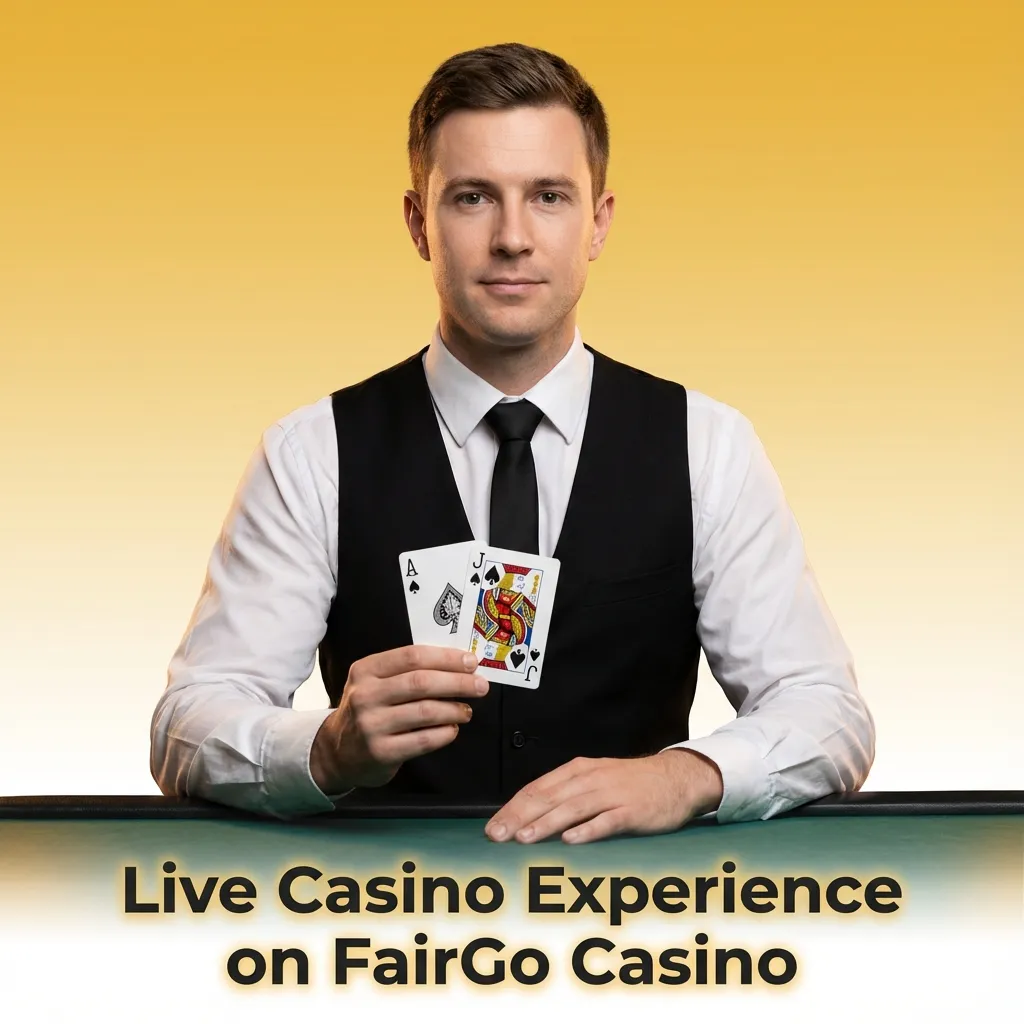 Player’s screen showing FairGo live casino table with real dealer streaming and game options like blackjack and roulette.