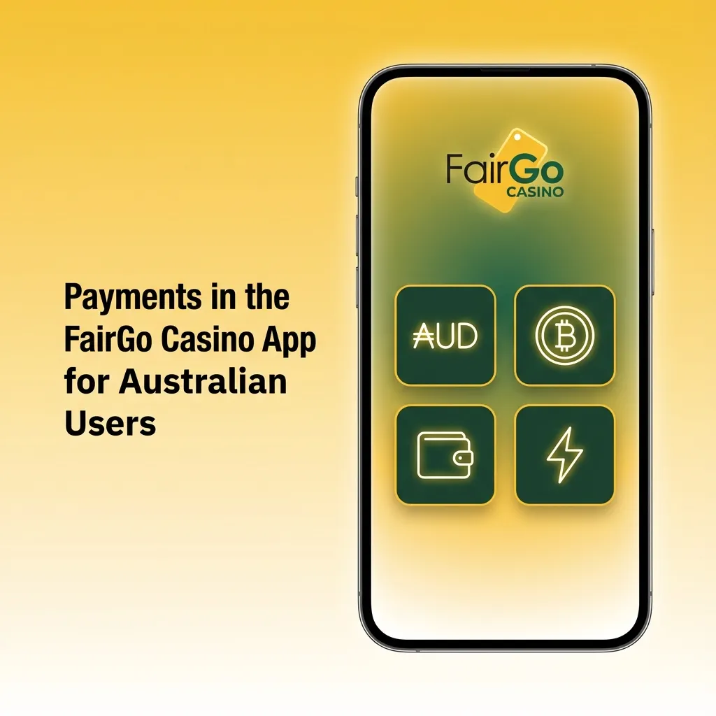 FairGo Casino app cashier screen showing payment options for Australian users, including cards, e-wallets, crypto, and bank transfer