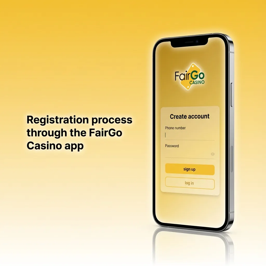 Registration process through the FairGo Casino app
