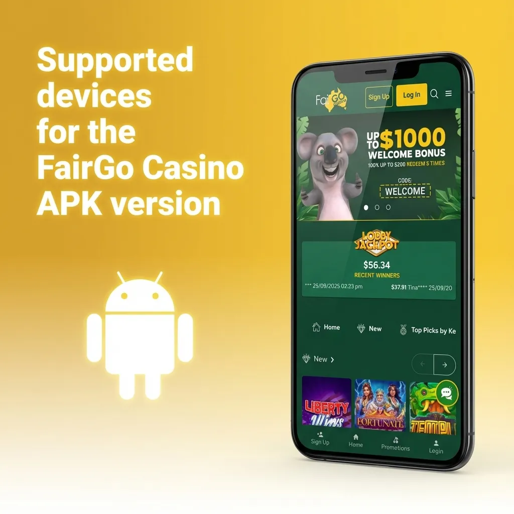 Supported devices for the FairGo Casino APK version
