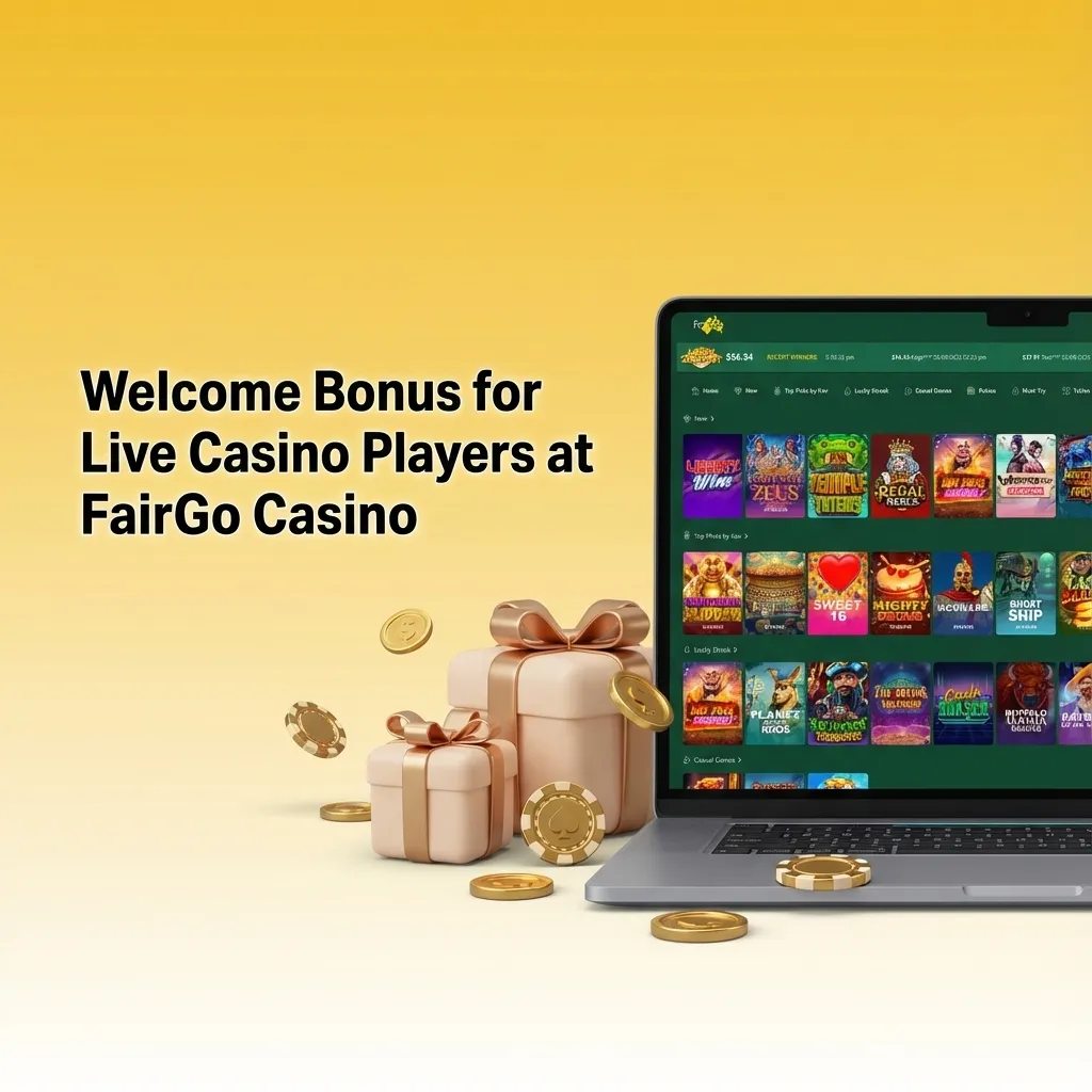 Banner for FairGo Casino welcome bonus: 100% up to AU$200 on first five deposits for Australian live casino players